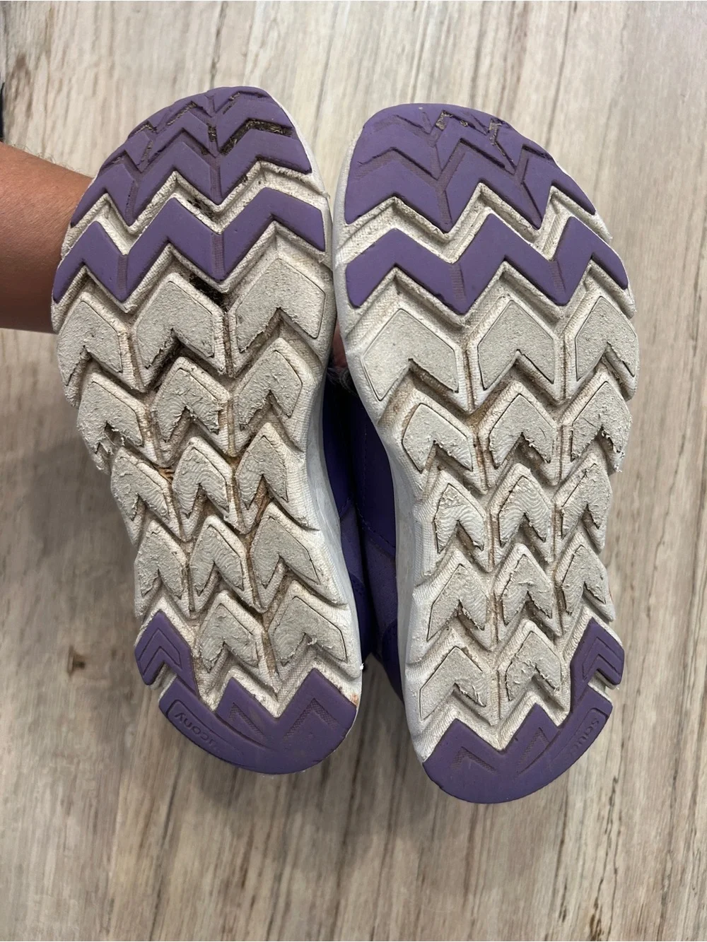 Saucony Purple Kids' Slip-On Sneakers with Hook Strap